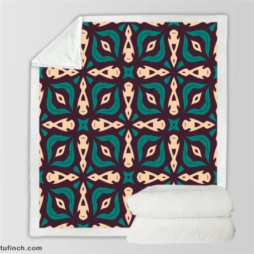 Ethnic Batik Pattern Sherpa Fleece Blanket