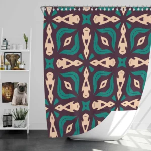 Ethnic Batik Pattern Shower Curtain