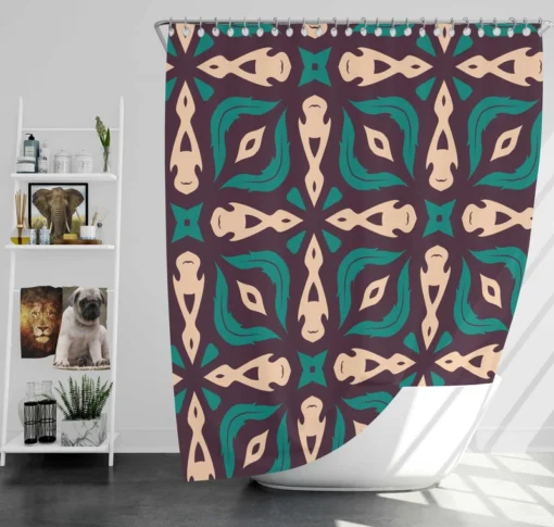 Ethnic Batik Pattern Shower Curtain