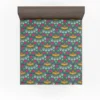 Ethnic Doodle Design In Retro Colors Fitted Sheet