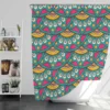 Ethnic Doodle Design In Retro Colors Shower Curtain