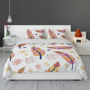 Ethnic Feather Boho Pattern Bedding Set 2