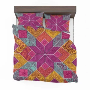 Ethnic Floral Mosaic Pattern Bedding Set 2