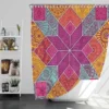 Ethnic Floral Mosaic Pattern Shower Curtain