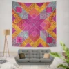 Ethnic Floral Mosaic Pattern Wall Tapestry