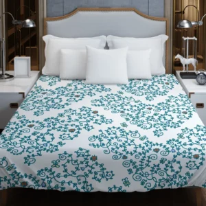 Ethnic Floral Pattern Duvet Cover