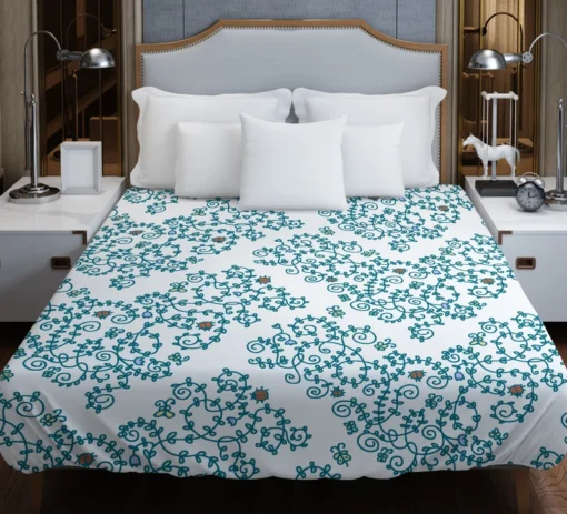 Ethnic Floral Pattern Duvet Cover