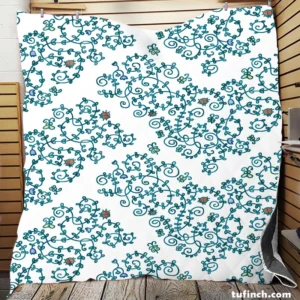 Ethnic Floral Pattern Quilt Blanket