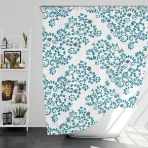 Ethnic Floral Pattern Shower Curtain