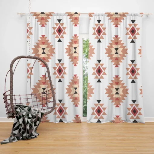 Ethnic Geometric Pattern Curtain