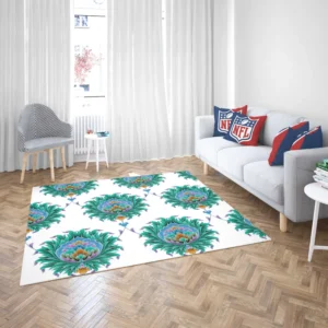 Ethnic Green Turquoise Pattern Rug 2