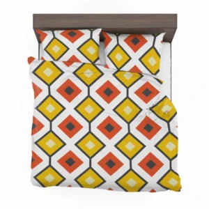 Ethnic Ikat Yellow Orange Bedding Set 2