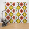 Ethnic Ikat Yellow Orange Curtain