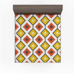 Ethnic Ikat Yellow Orange Fitted Sheet