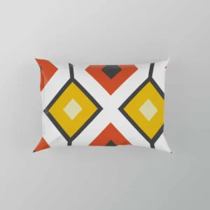 Ethnic Ikat Yellow Orange Pillow Case