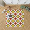 Ethnic Ikat Yellow Orange Rug