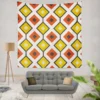 Ethnic Ikat Yellow Orange Wall Tapestry