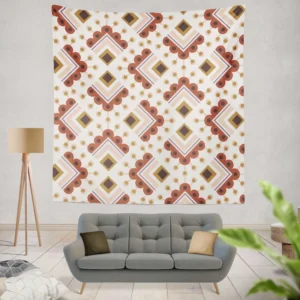 Ethnic Oriental Ikat Wall Tapestry