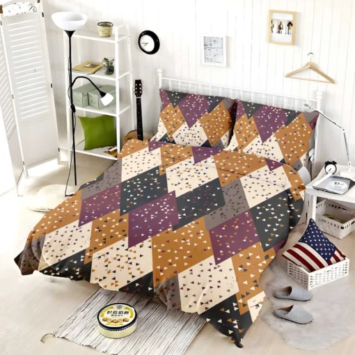 Ethnic Retro Triangle Pattern Bedding Set