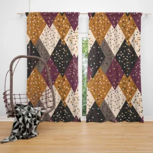 Ethnic Retro Triangle Pattern Curtain