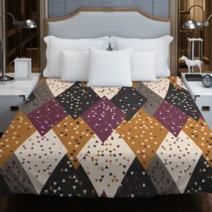 Ethnic Retro Triangle Pattern Duvet Cover