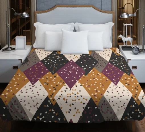 Ethnic Retro Triangle Pattern Duvet Cover