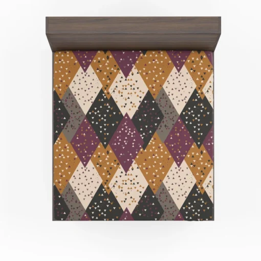 Ethnic Retro Triangle Pattern Fitted Sheet