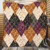 Ethnic Retro Triangle Pattern Quilt Blanket