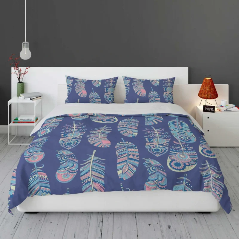 Ethnic Tribal Feather Background Bedding Set 1