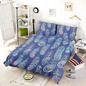 Ethnic Tribal Feather Background Bedding Set