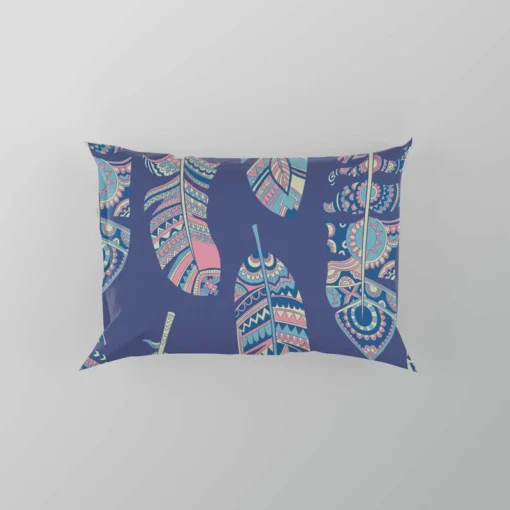 Ethnic Tribal Feather Background Pillow Case