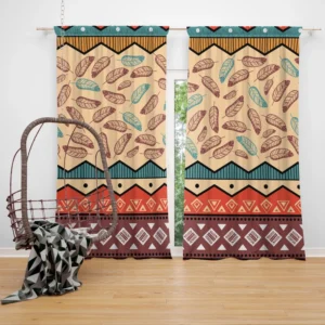 Ethnic Tribal Pattern Background Curtain