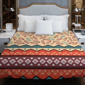 Ethnic Tribal Pattern Background Duvet Cover