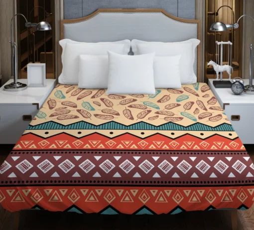 Ethnic Tribal Pattern Background Duvet Cover