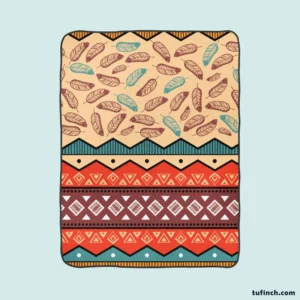 Ethnic Tribal Pattern Background Fleece Blanket 1