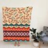 Ethnic Tribal Pattern Background Fleece Blanket