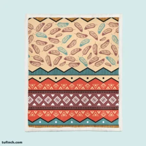 Ethnic Tribal Pattern Background Sherpa Fleece Blanket 1