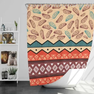 Ethnic Tribal Pattern Background Shower Curtain