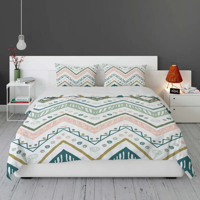 Ethnic Zigzag Chevron Motif Bedding Set 1