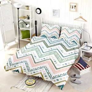 Ethnic Zigzag Chevron Motif Bedding Set