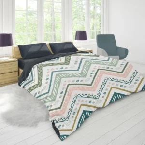 Ethnic Zigzag Chevron Motif Duvet Cover 1