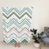 Ethnic Zigzag Chevron Motif Fleece Blanket