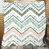 Ethnic Zigzag Chevron Motif Quilt Blanket