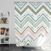 Ethnic Zigzag Chevron Motif Shower Curtain