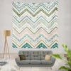 Ethnic Zigzag Chevron Motif Wall Tapestry