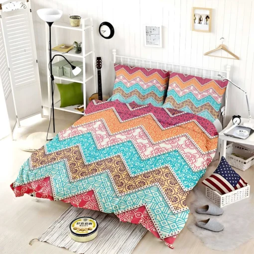 Ethnic Zigzag Pattern Bedding Set