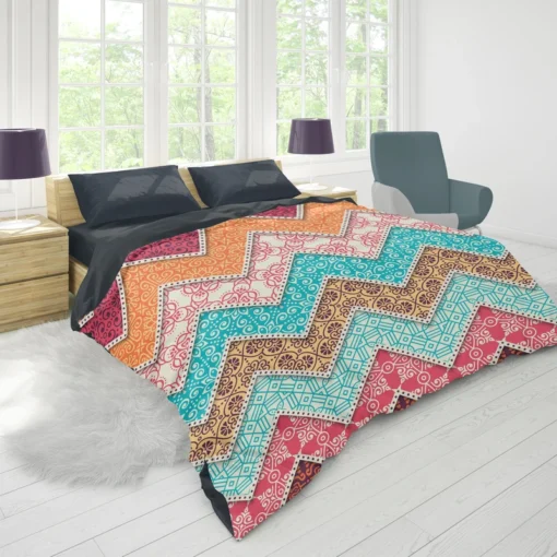 Ethnic Zigzag Pattern Duvet Cover 1