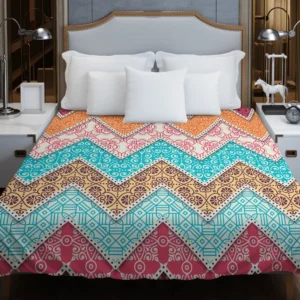 Ethnic Zigzag Pattern Duvet Cover