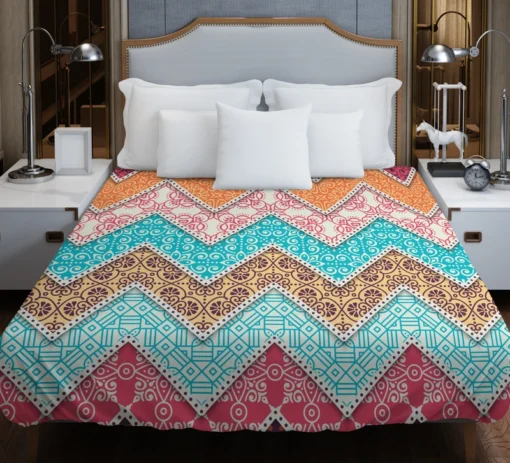 Ethnic Zigzag Pattern Duvet Cover