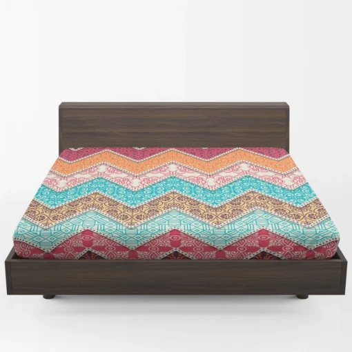 Ethnic Zigzag Pattern Fitted Sheet 1